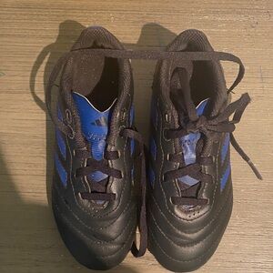 Adidas Black and Blue Soccer Cleats